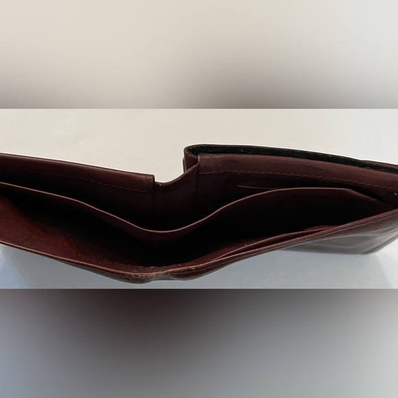 Vintage guess Mens passcase wallet buxton top grain cowhide brown - Picture 12 of 12